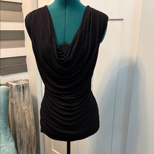 Maurices Black Draped Back Sleeveless Camisole